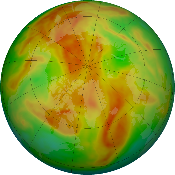 Arctic ozone map for 10 May 2015